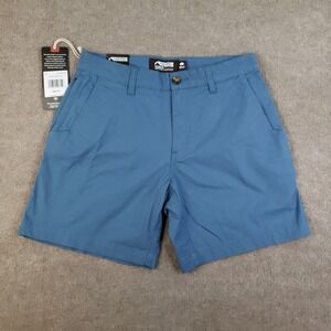 Mountain Khakis Shorts Mens Size 30 Blue Stretch Poplin Classic Fit 7" Inseam B6